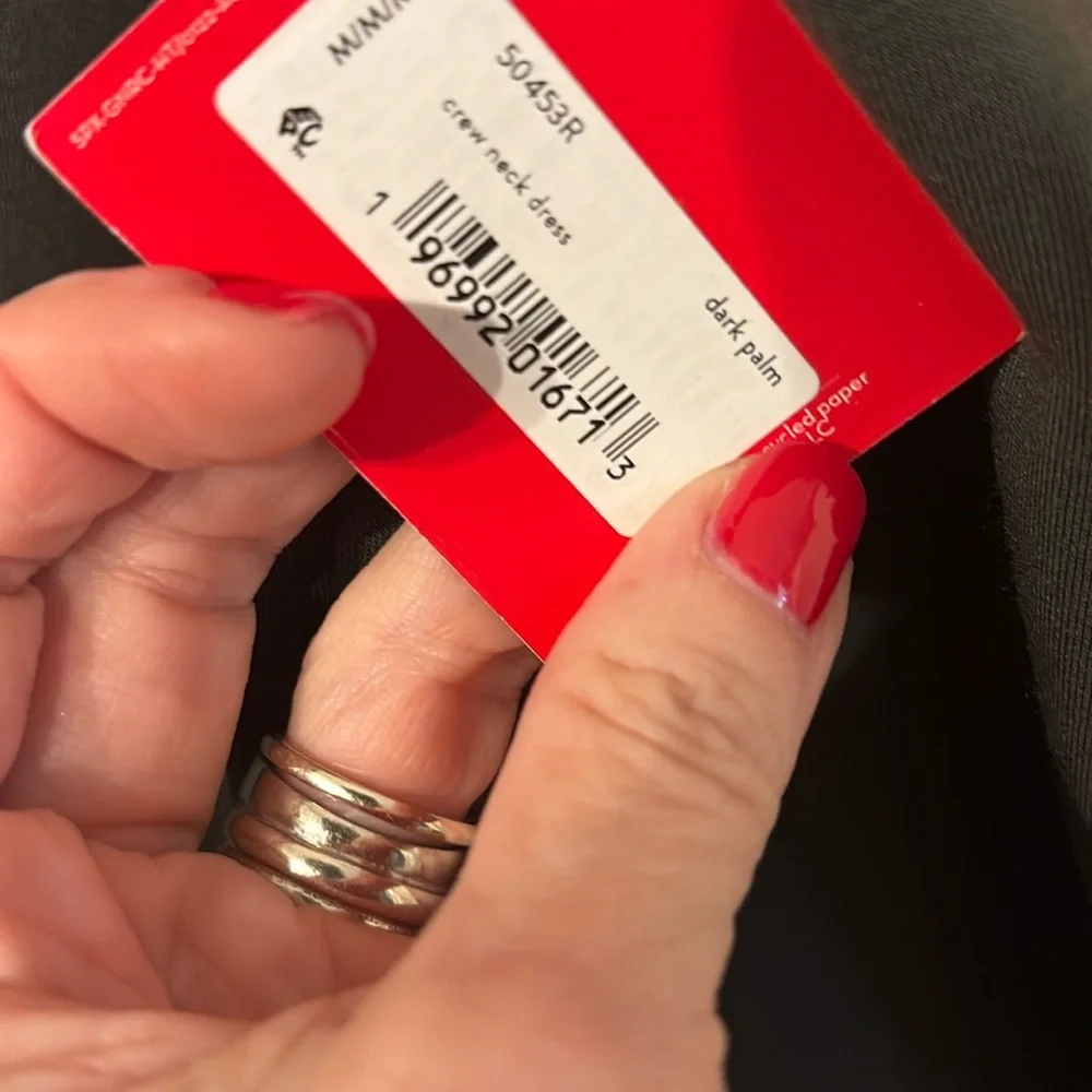 Spanx AirEssentials Crew Neck Dress Dark Palm NWT Medium - Picture 9 of 10